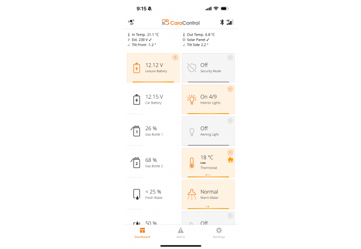 Piano di misurazione senza fili del livello del contenuto delle bombole di gas