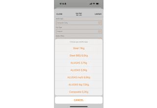 Piano di misurazione senza fili del livello del contenuto delle bombole di gas