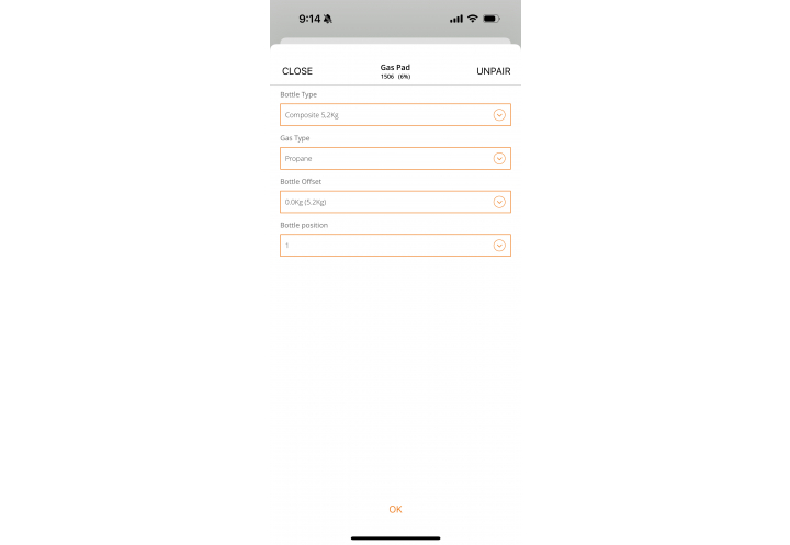 Piano di misurazione senza fili del livello del contenuto delle bombole di gas